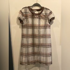 Sheer plaid dress